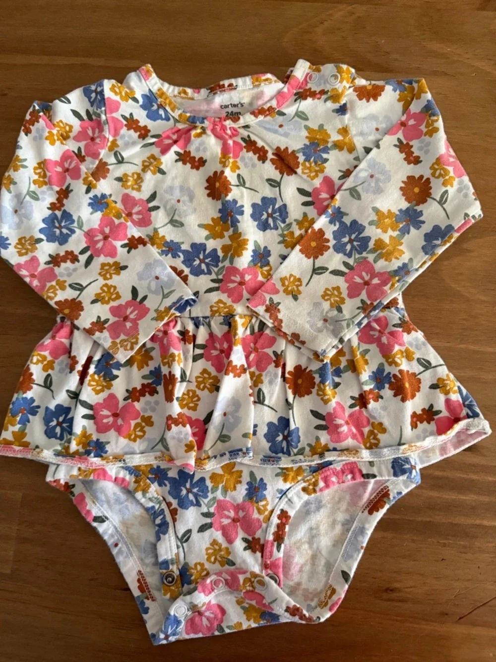 Carter's Pink Floral Toddler Top Size 24 M